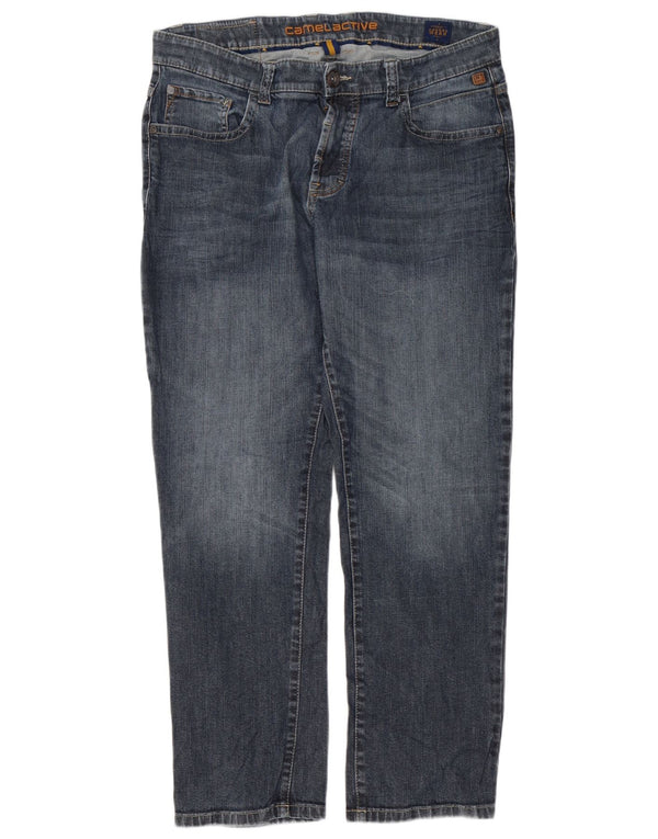 Camel Active Mens Woodstock Straight Jeans W35 L30 Azul Algodão