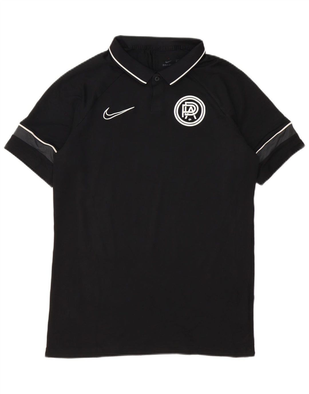 Camisa polo gráfica Nike Pro Direct Academy masculina média preta colorblock