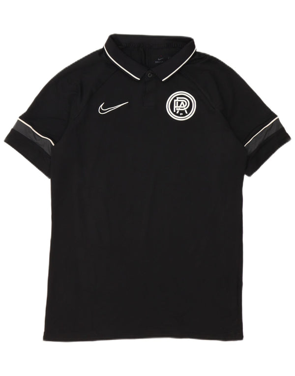 Camisa polo gráfica Nike Pro Direct Academy masculina média preta colorblock
