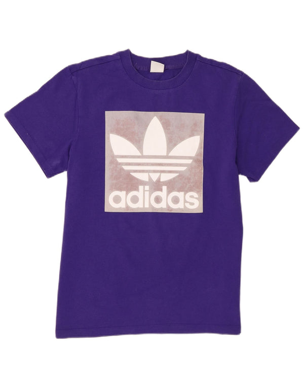 Adidas Mens Graphic T-Shirt Top Pequeno Roxo Algodão