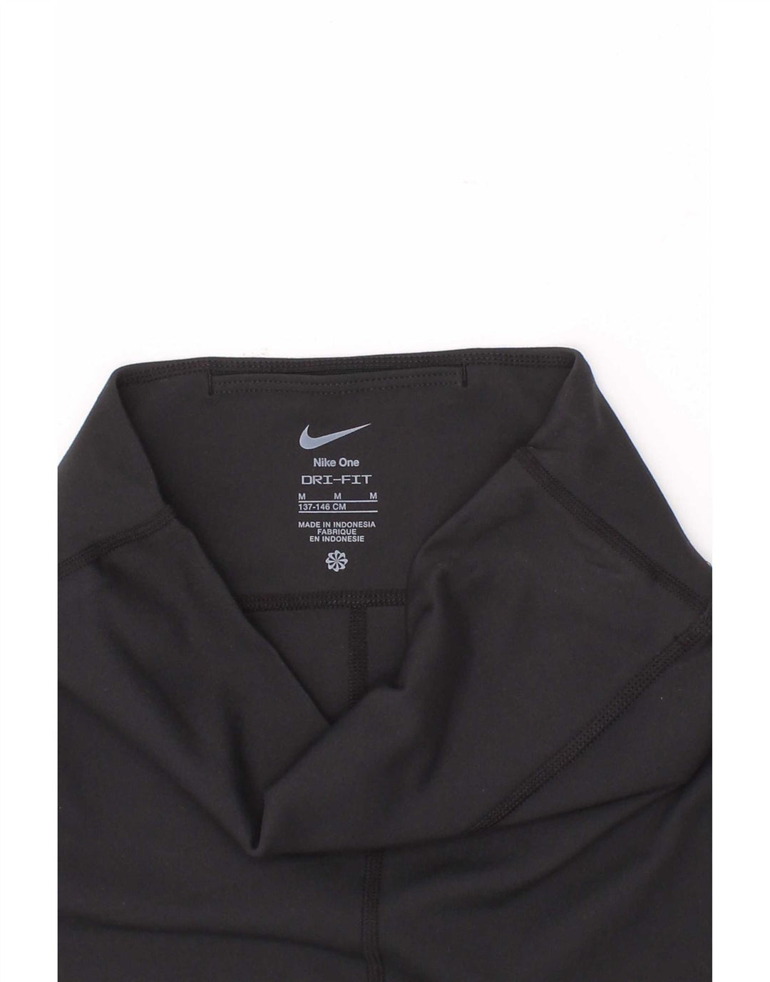 Shorts esportivos Nike Girls Dri Fit 10-11 anos médio preto poliéster