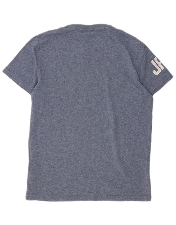 Camiseta masculina Superdry com estampa gráfica grande algodão azul