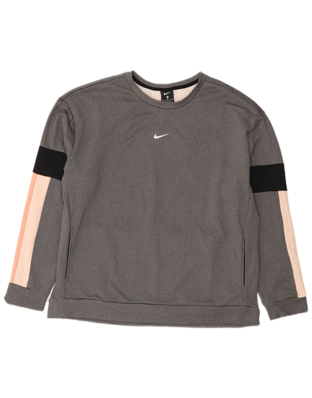 Moletom masculino Nike Jumper cinza médio colorblock poliéster