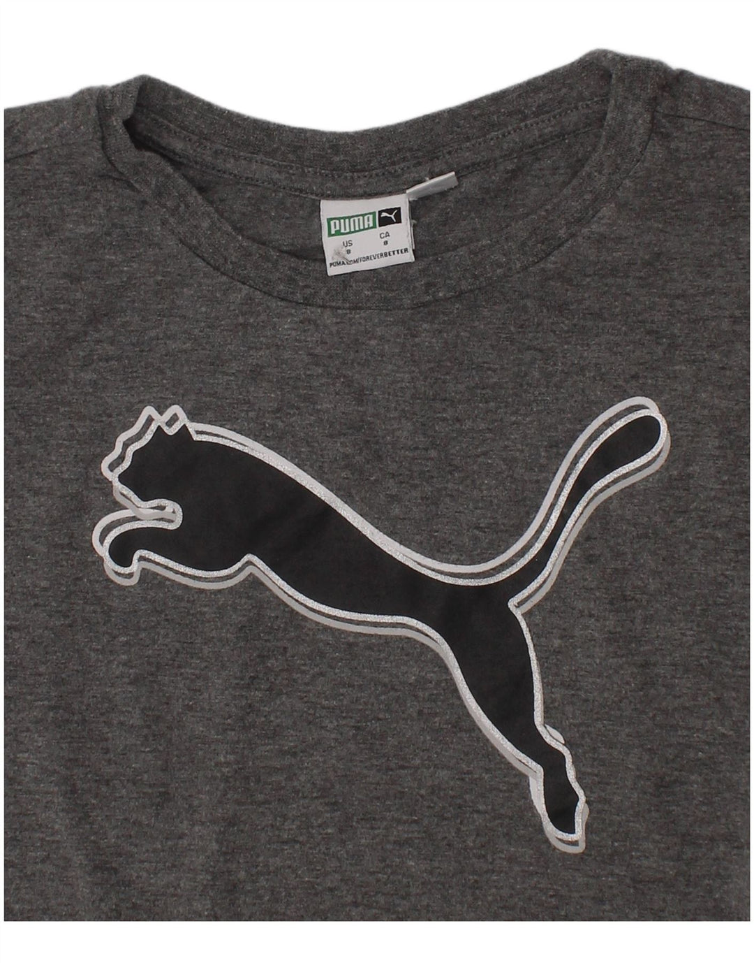 Camiseta Puma Meninos Graphic 7-8 Anos Cinza