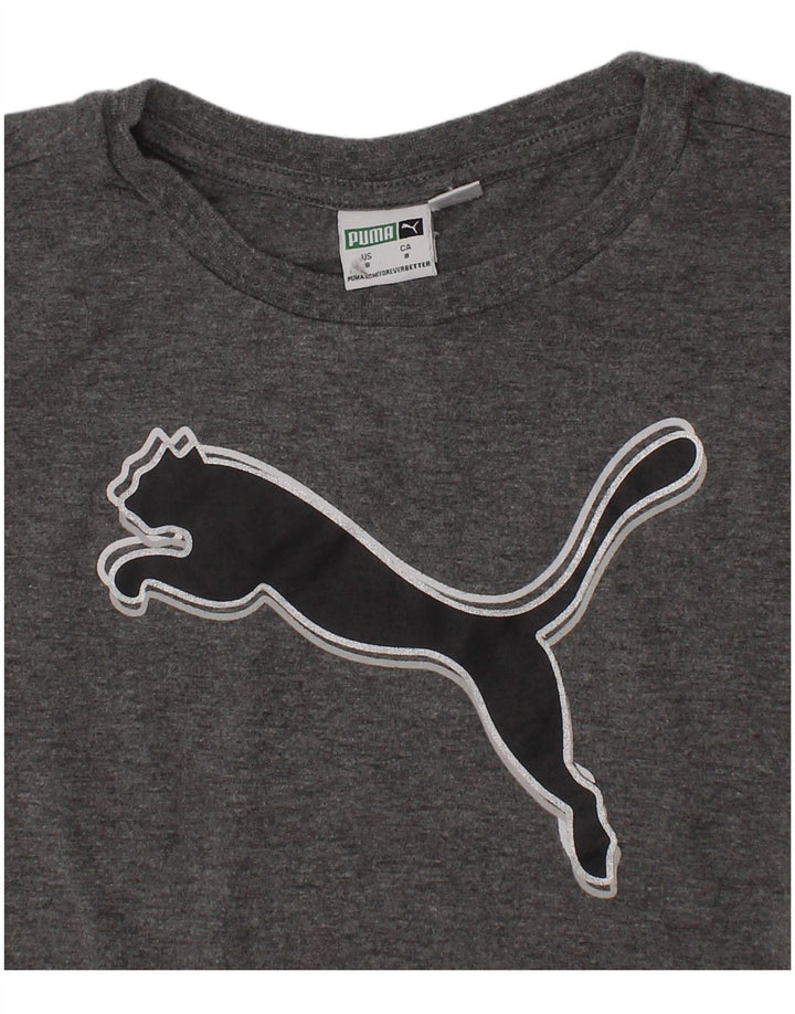 Camiseta Puma Meninos Graphic 7-8 Anos Cinza