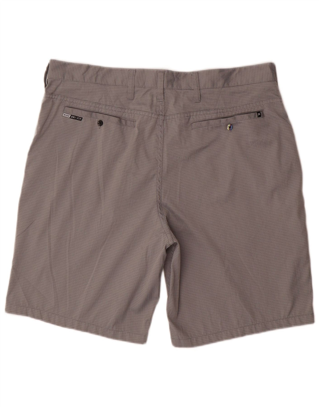 Shorts Chino masculino Hurley W36 grande poliéster listrado cinza