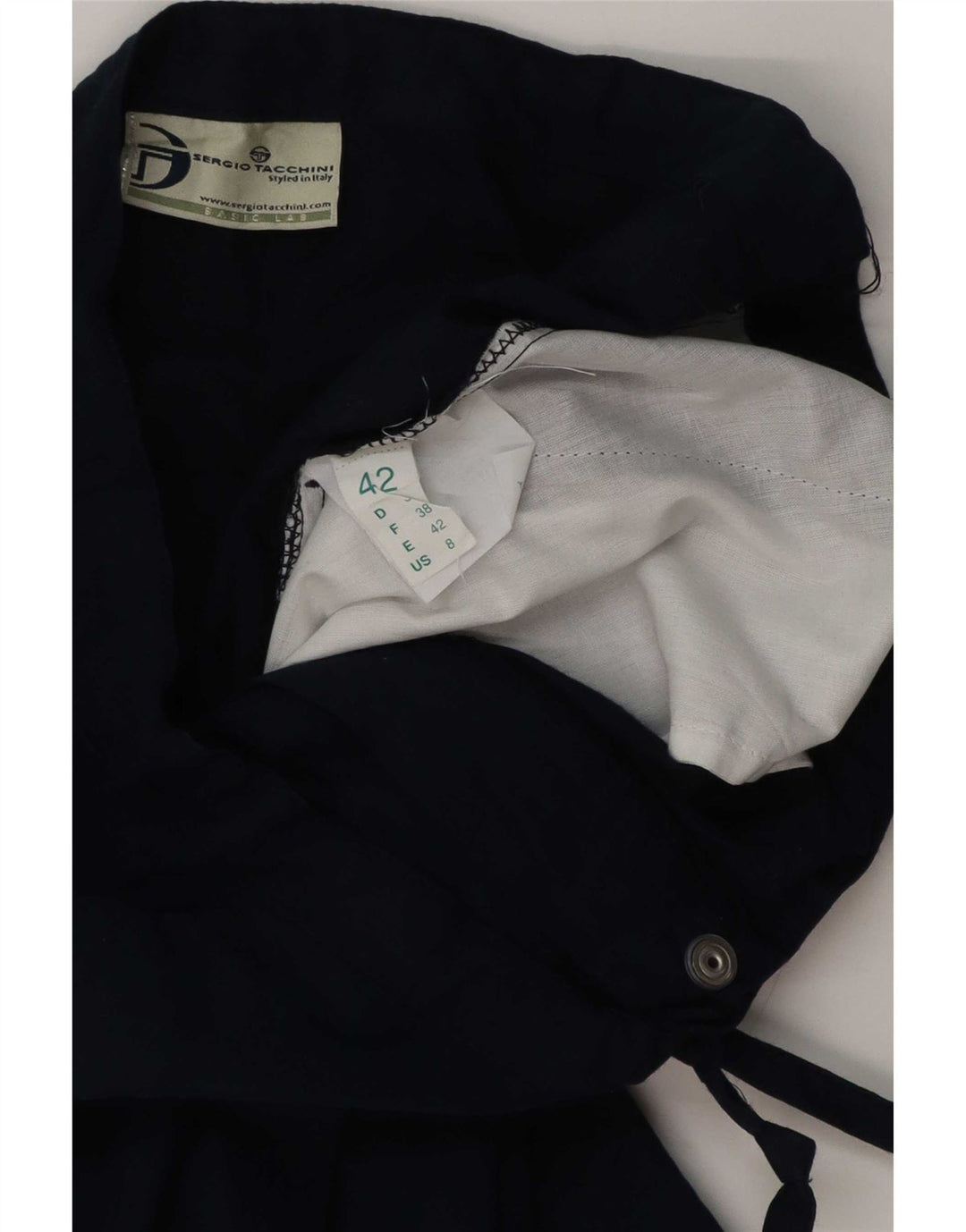 Calça de treino capri feminina Sergio Tacchini IT 42 médio azul marinho