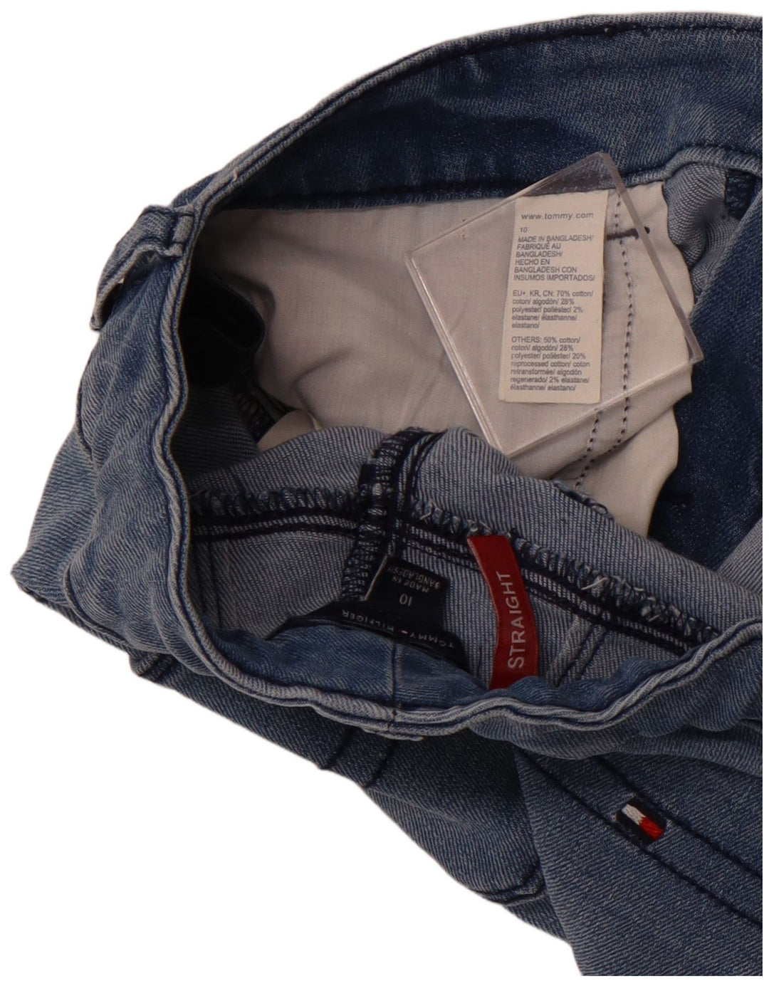 TOMMY HILFIGER Jeans retos para meninas 9-10 anos W24 L25 Azul marinho Algodão