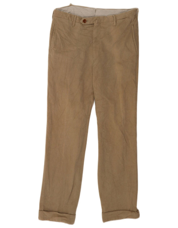 Calça Chino Reta Masculina Vintage W30 L29 Algodão Bege