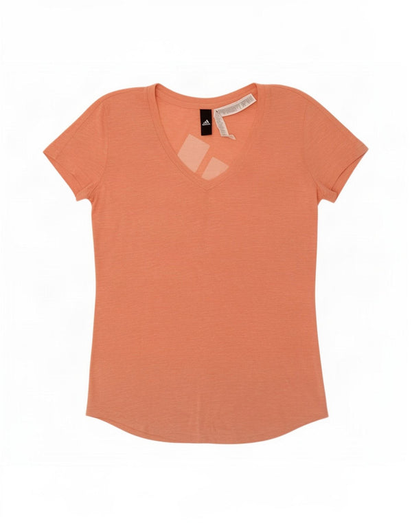 Adidas Camiseta Feminina Graphic Top UK 12/14 Médio Rosa Flecked Viscose