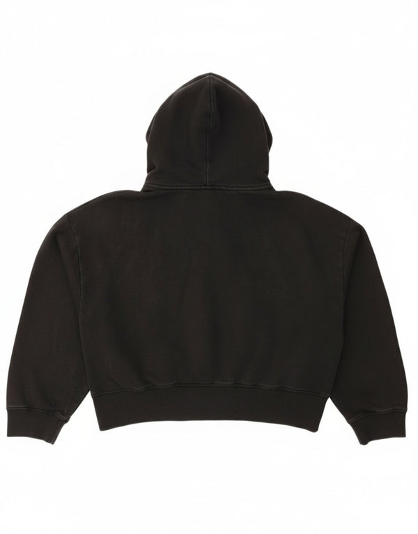 Suéter feminino com capuz e zíper Calvin Klein Jeans UK 14 médio preto