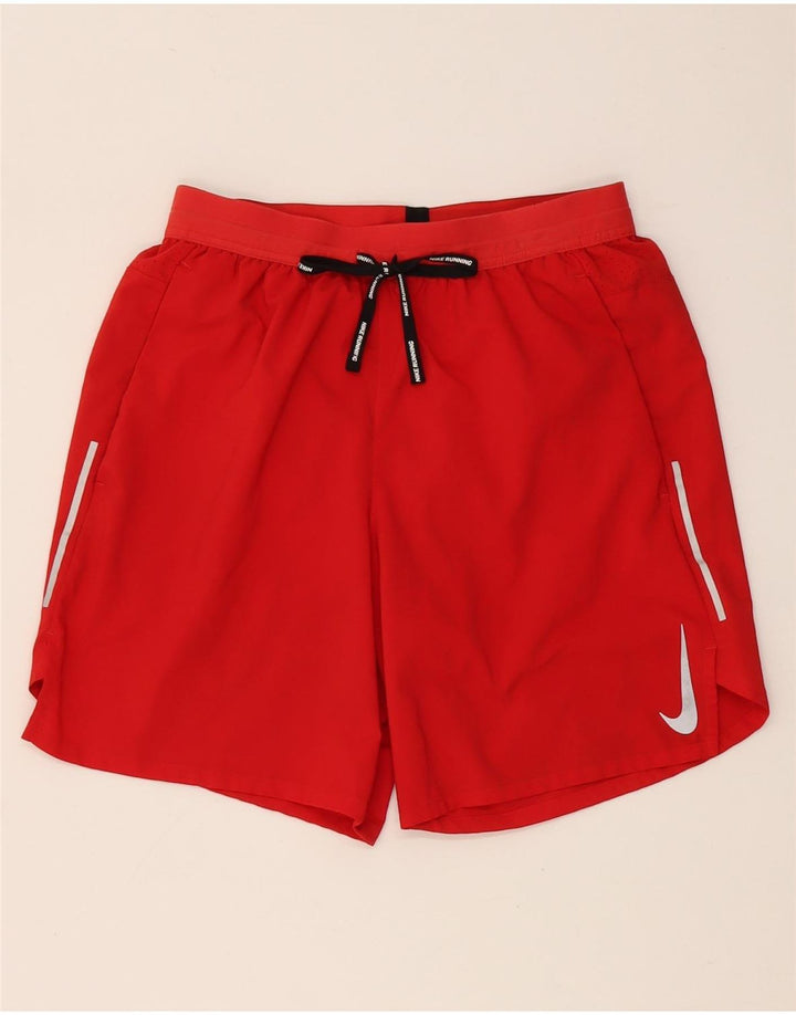 Nike Womens Dri Fit Sport Shorts UK 8 Pequeno Poliéster Vermelho