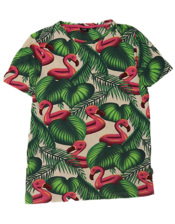 Cropp Camiseta Masculina Slim Fit Top Grande Verde Animal Print Algodão