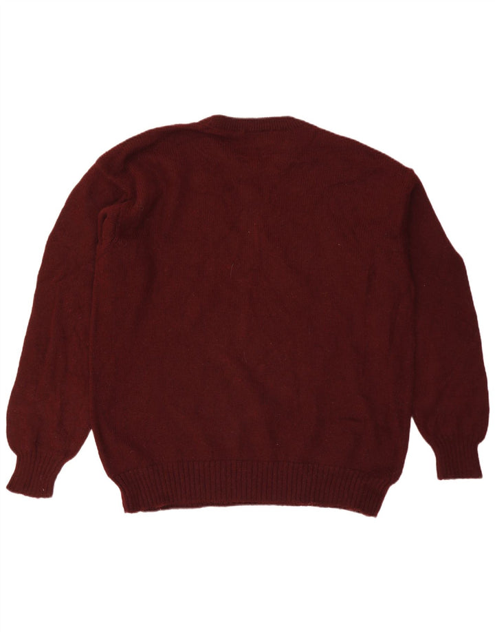 TRUSSARDI Suéter masculino com gola redonda 2XL lã marrom