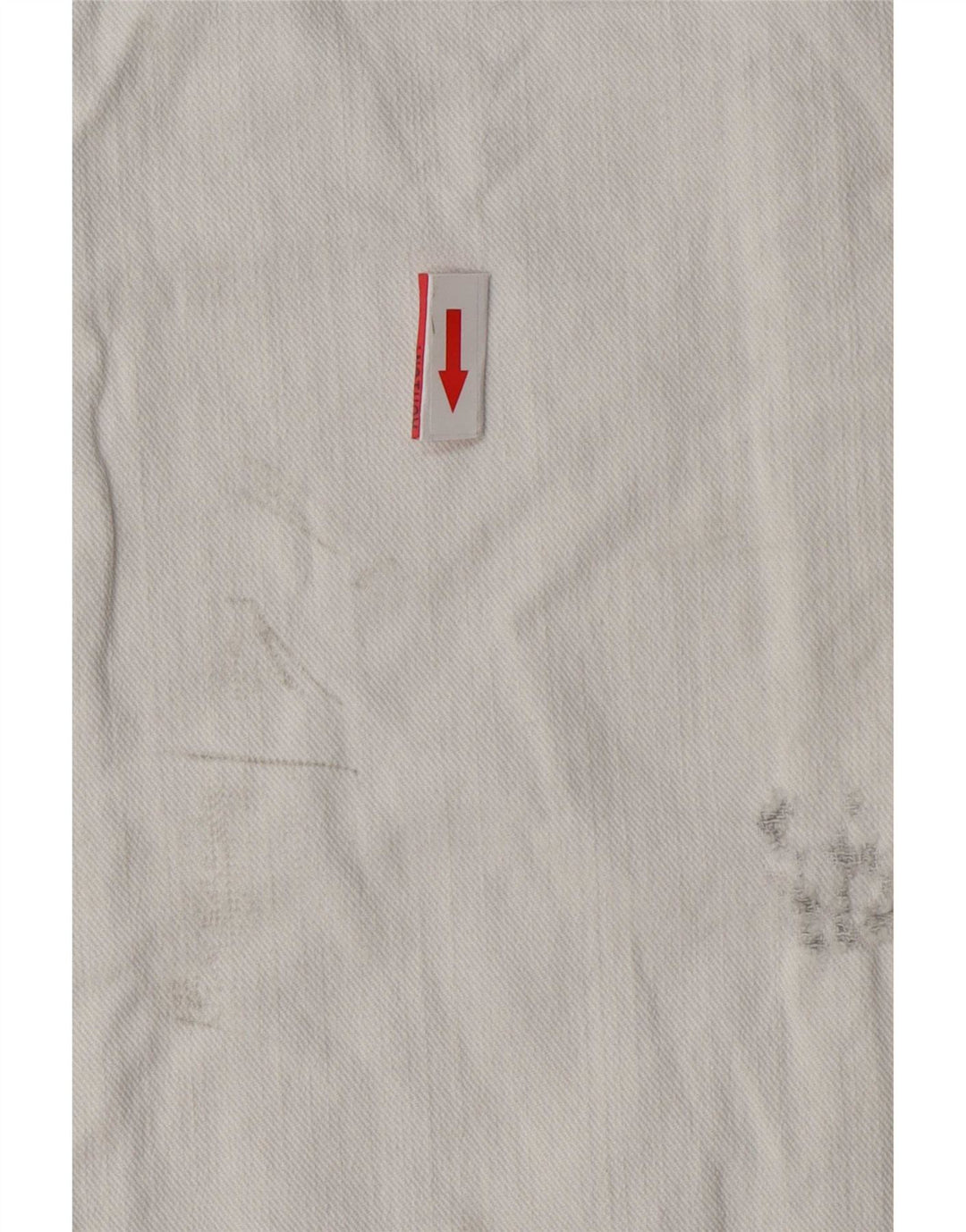 Jeans retos femininos vintage desgastados W26 L33 branco