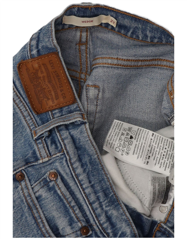 Calça Jeans Wedgie Feminina LEVI'S W27 L27 Azul Algodão