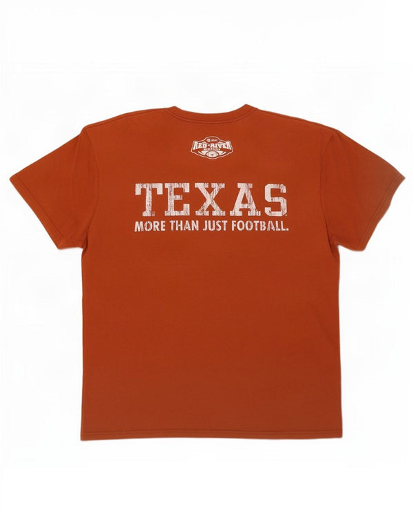 Camiseta Nike masculina Texas Longhorns Loose Fit Graphic Top Médio Laranja