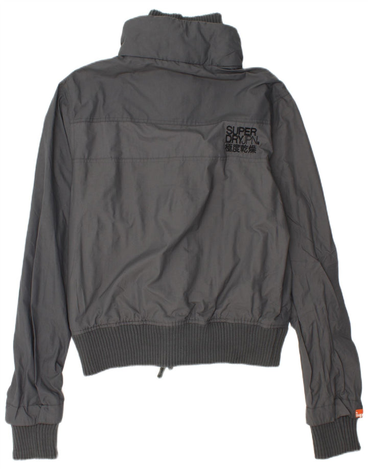Jaqueta de chuva feminina SUPERDRY Graphic UK 14 poliamida cinza médio