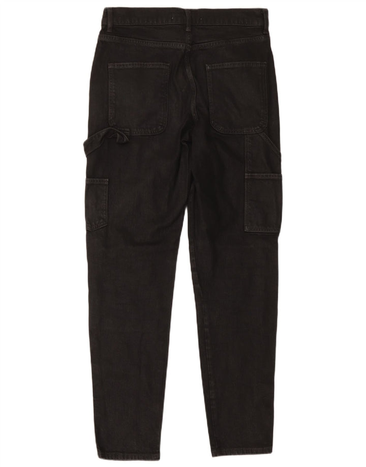 Zara Mens Cargo Slim Jeans EU 38 Pequeno W30 L30 Algodão Preto