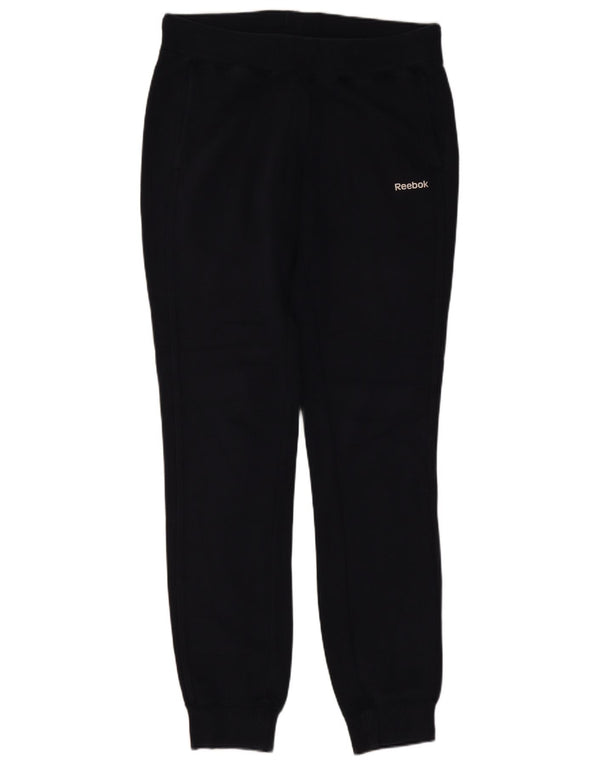 Calça de treino feminina Reebok Joggers UK 4/6 XS azul marinho algodão