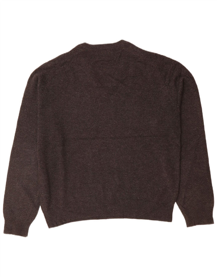 Suéter masculino Marks & Spencer Blue Harbor com decote em V cinza médio
