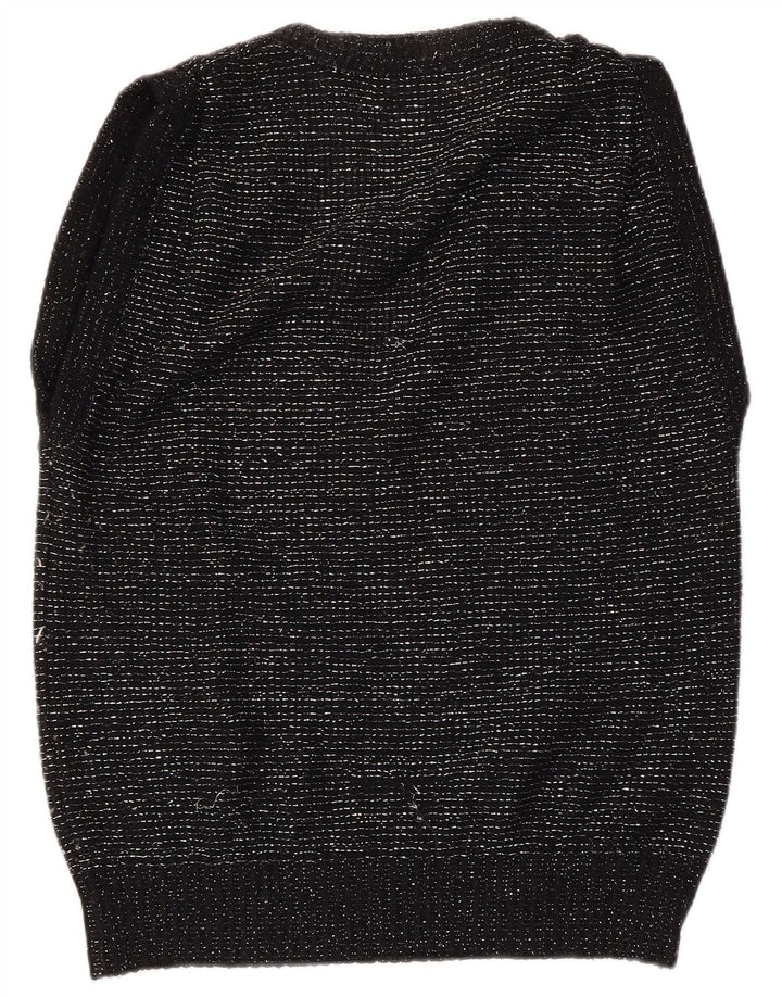 Regata feminina VINTAGE EU 40/42 médio preto manchado acrílico