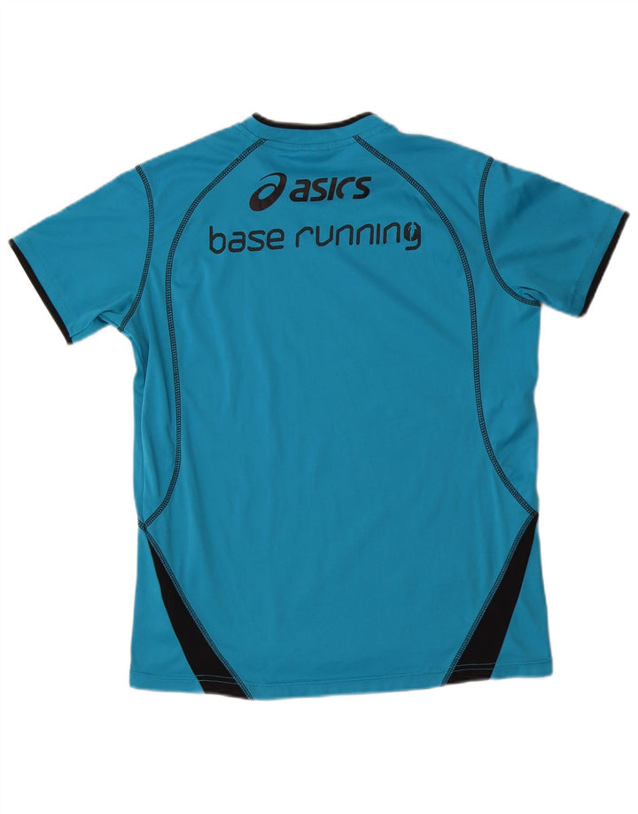 Camiseta Asics Masculina Graphic Top Médio Azul Colourblock Poliéster