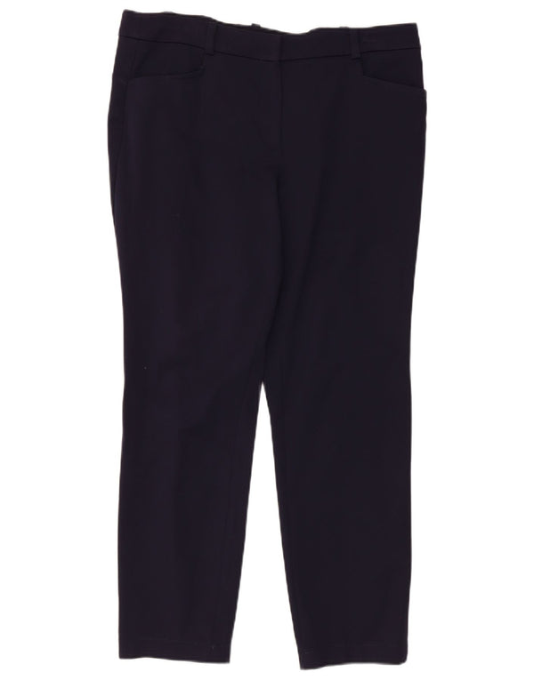 Luisa Spagnoli Calça casual feminina slim IT 46 grande W34 L26 azul marinho