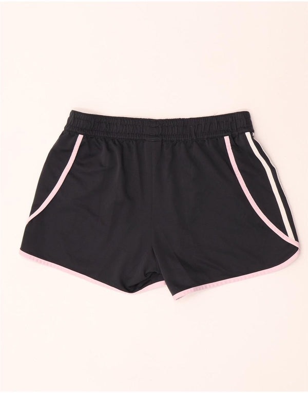 Adidas Womens Sport Shorts UK 16 Large  Navy Blue Polyester