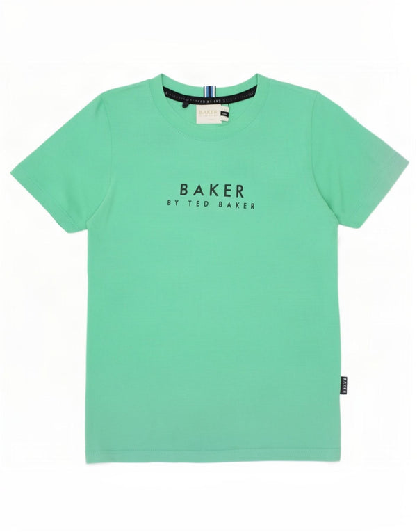 Camiseta gráfica Ted Baker Boys 3-4 anos algodão verde