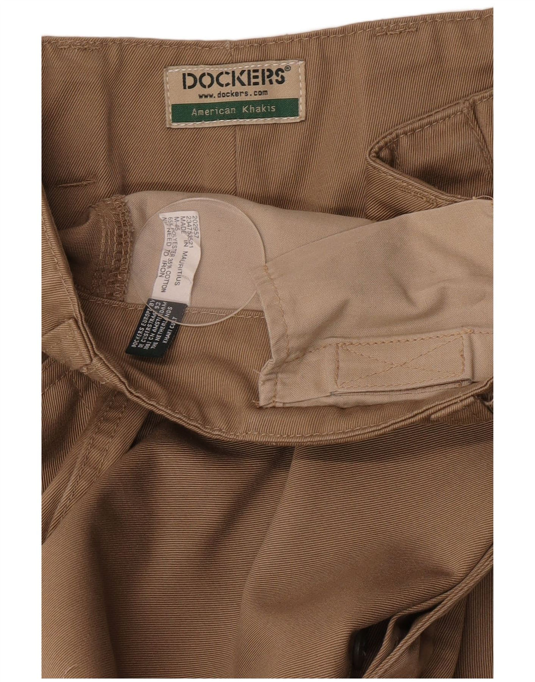 Calça Dockers Mens Khakis Straight Cargo W34 L34 Poliéster Bege