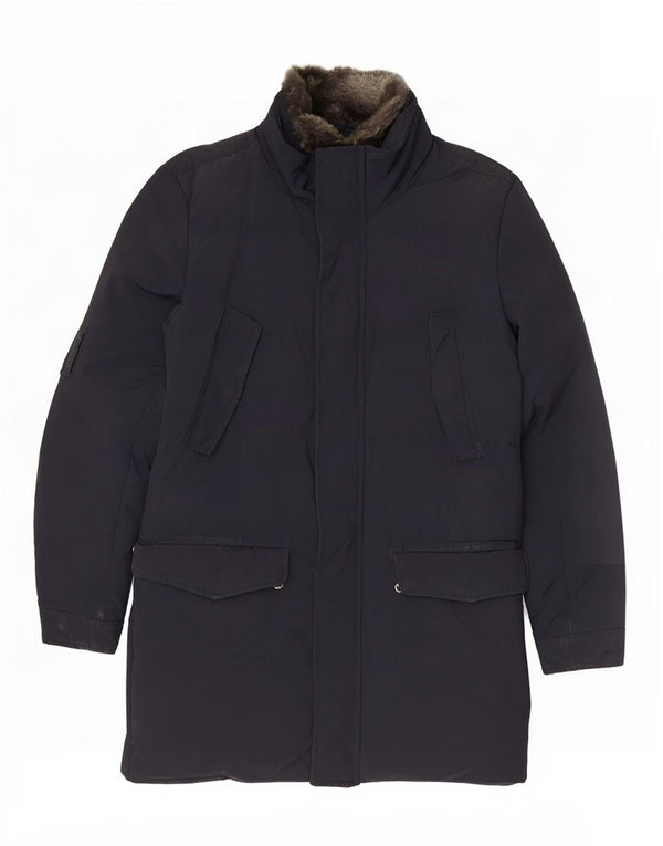 Casaco acolchoado masculino Woolrich UK 38 poliéster azul marinho médio