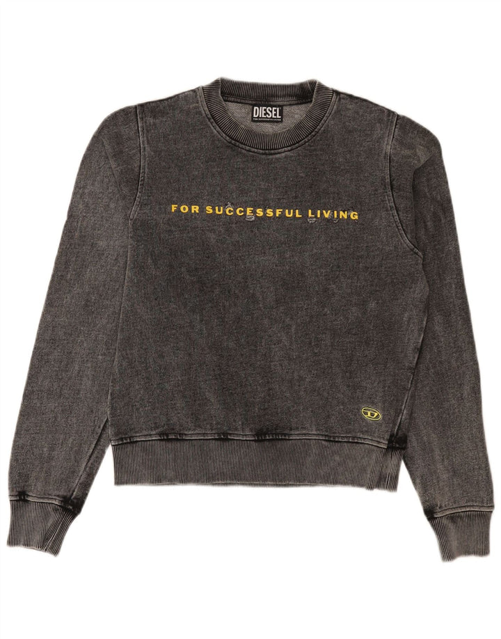 Suéter gráfico masculino Diesel 2XS cinza