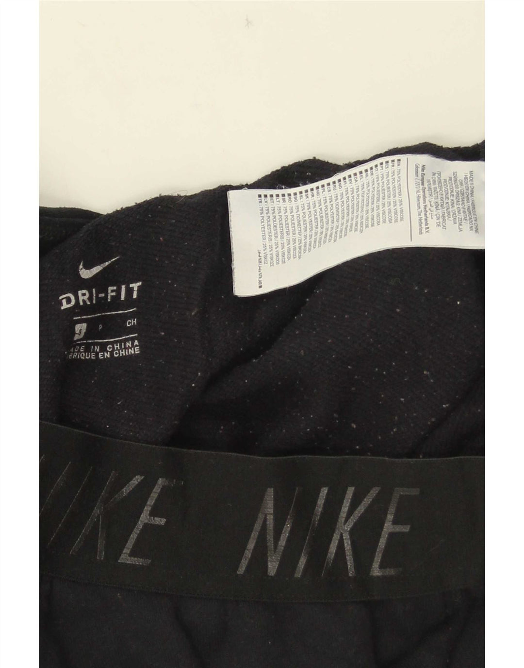 Calça esportiva feminina Nike Dri Fit Graphic UK 10 pequena preta poliéster
