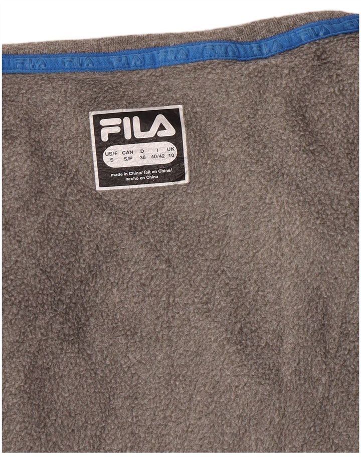 Fila moletom gráfico feminino jumper UK 10 pequeno cinza