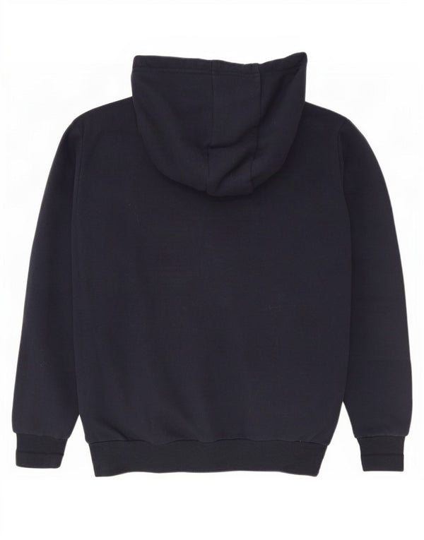Ellesse moletom com capuz gráfico feminino UK 12 algodão azul marinho médio