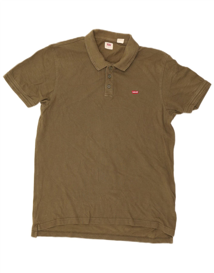 Camisa polo masculina LEVI'S grande algodão cáqui