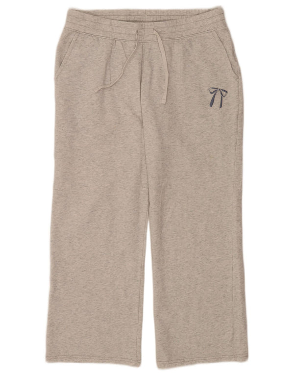 Calça de treino feminina Hollister UK 14 algodão cinza médio