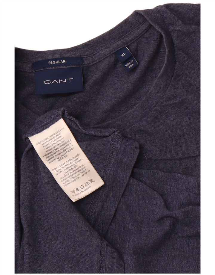 Camiseta masculina regular GANT XL algodão azul marinho