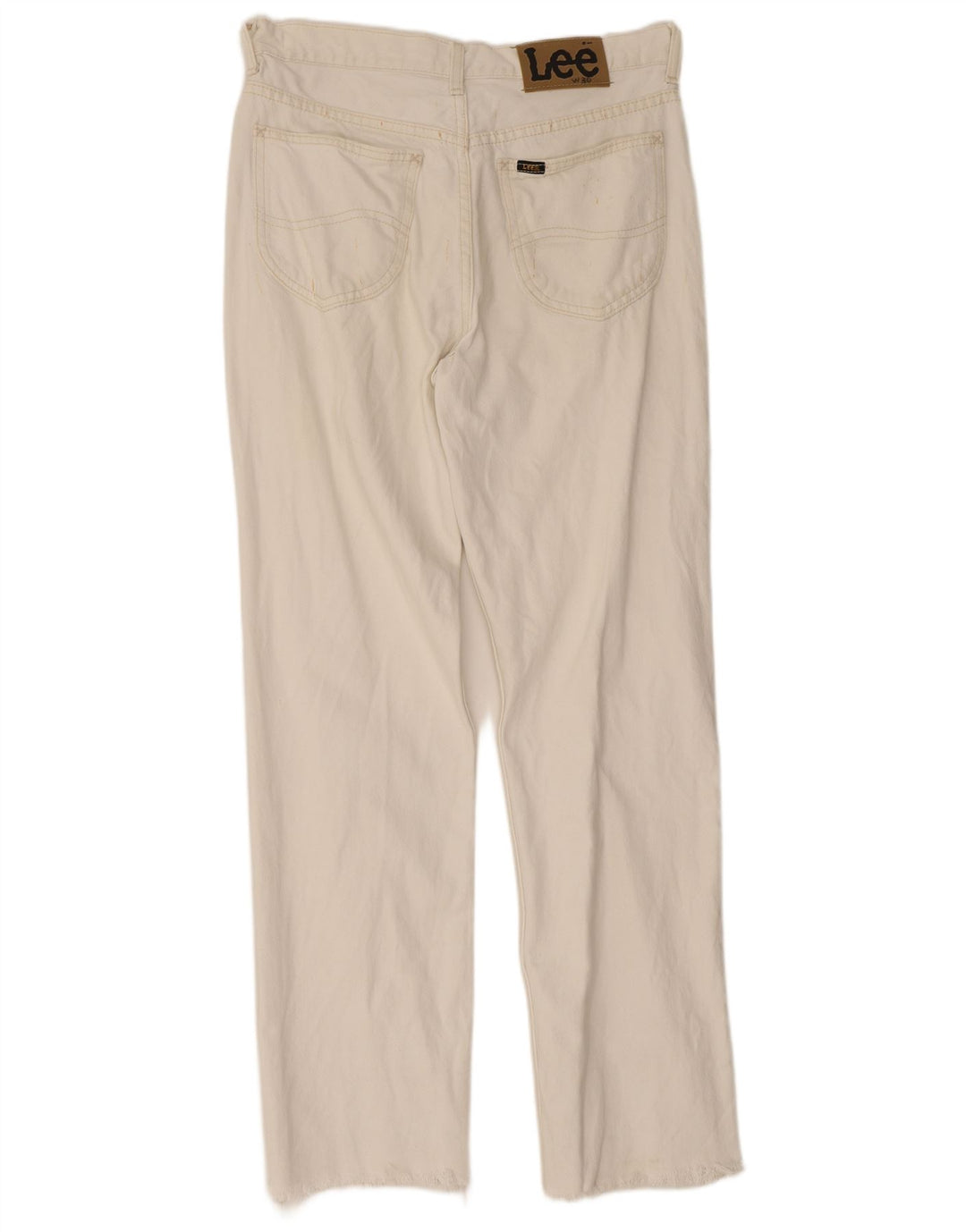 Lee Mens Straight Jeans W30 L31 Algodão Branco