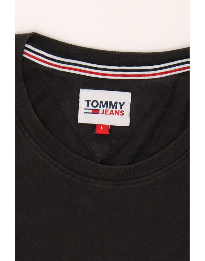 TOMMY HILFIGER Mens T-Shirt Top Large Black Cotton Classic Vintage Tommy Hilfiger and Second-Hand Tommy Hilfiger from Messina Hembry 