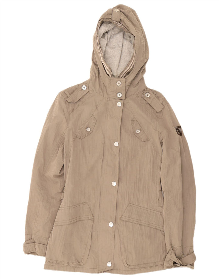 Jaqueta parka feminina com capuz militar Murphy & Nye IT 46 grande bege