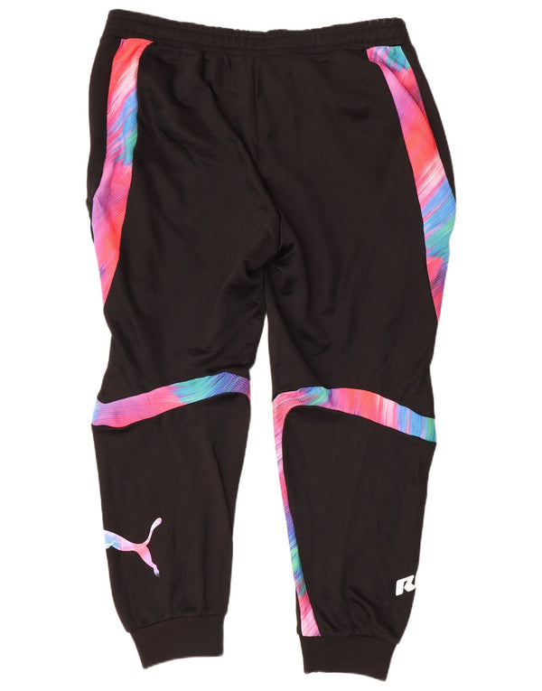 Calça esportiva feminina Puma Graphic Joggers UK 18 XL preto colorblock