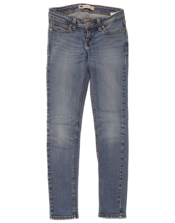 Jeans skinny feminino Levi's com curva leve e cintura baixa W26 L32 algodão azul