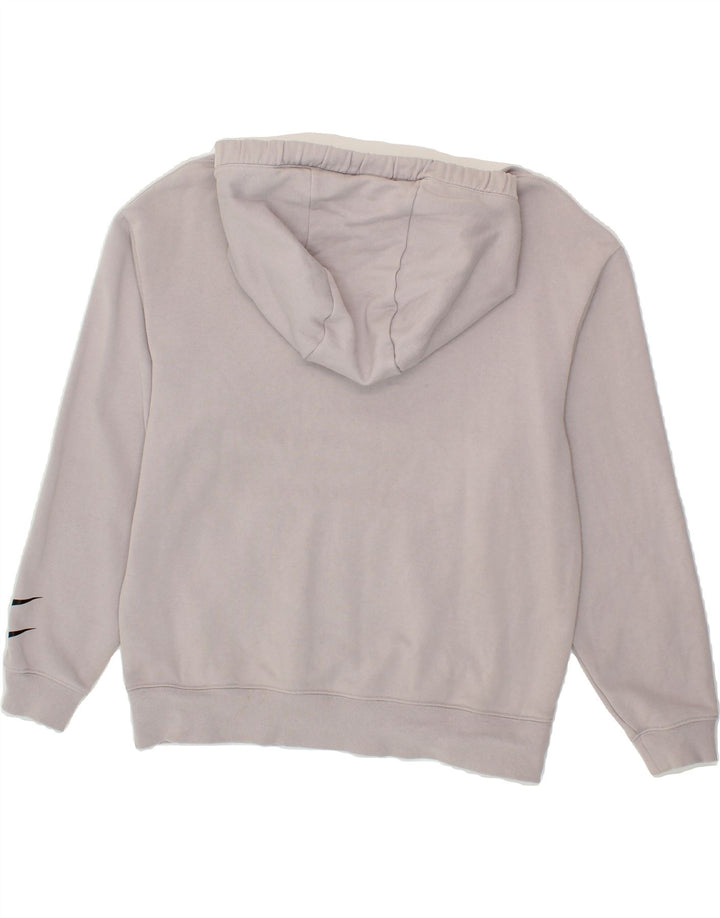 NIKE Womens Oversized Graphic Hoodie Jumper UK 10 Small Grey Cotton Vintage Nike and Second-Hand Nike from Messina Hembry 