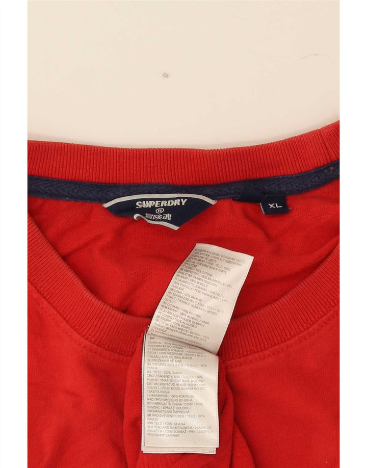 Camiseta gráfica masculina Superdry Top XL algodão vermelho