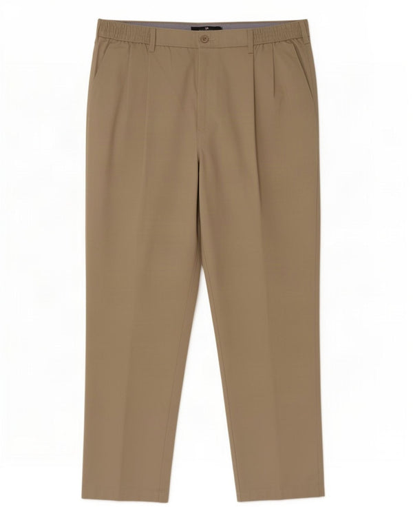 Calça chino masculina Marks & Spencer azul Harbour Pegged W42 L29 bege