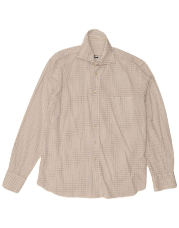 Camisa masculina Luciano Soprani grande xadrez branco