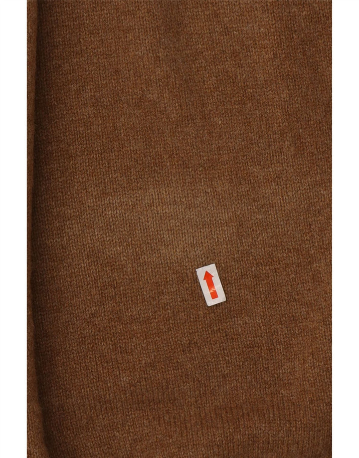 Suéter masculino MARLBORO CLASSICS com zíper e gola 2XL lã marrom