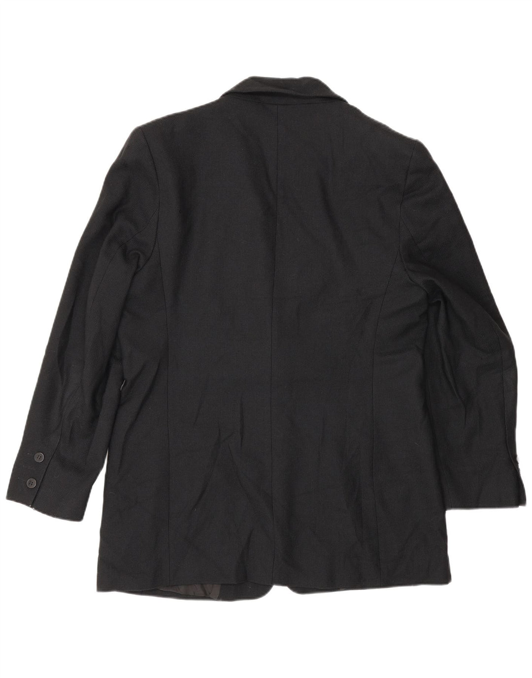 Jaqueta blazer feminina Marks & Spencer com 1 botão Reino Unido 16 grande lã preta